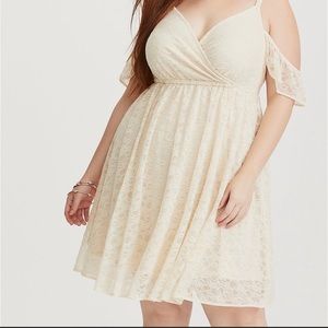 Torrid lace ivory dress